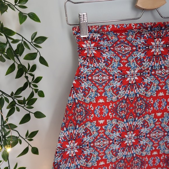 Gilli Morgana Patterned Red Maxi Skirt - Picture 4 of 8